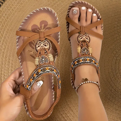 LUNA – Sandalo Donna Bohémien con Perline