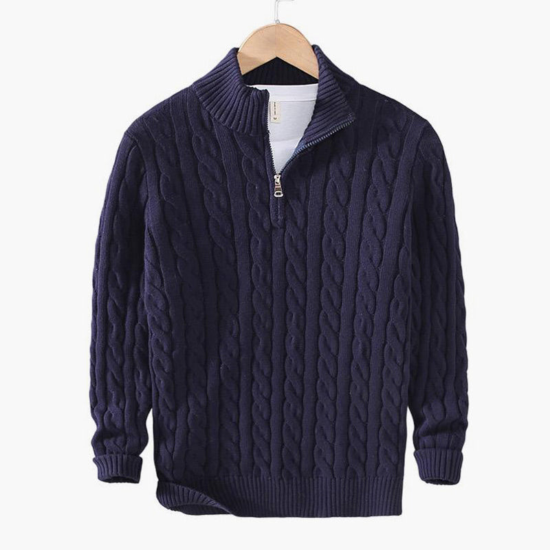 ARMANDO – Maglione Uomo a Trecce con Zip