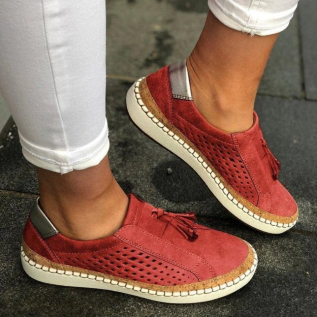EMMA – Sneakers Donna in Camoscio con Nappine