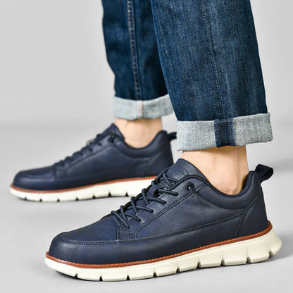 BRUNO – Scarpe Casual Uomo in Pelle Blu Navy