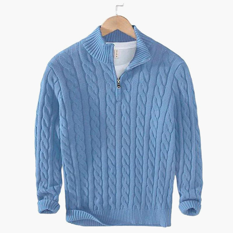 ARMANDO – Maglione Uomo a Trecce con Zip
