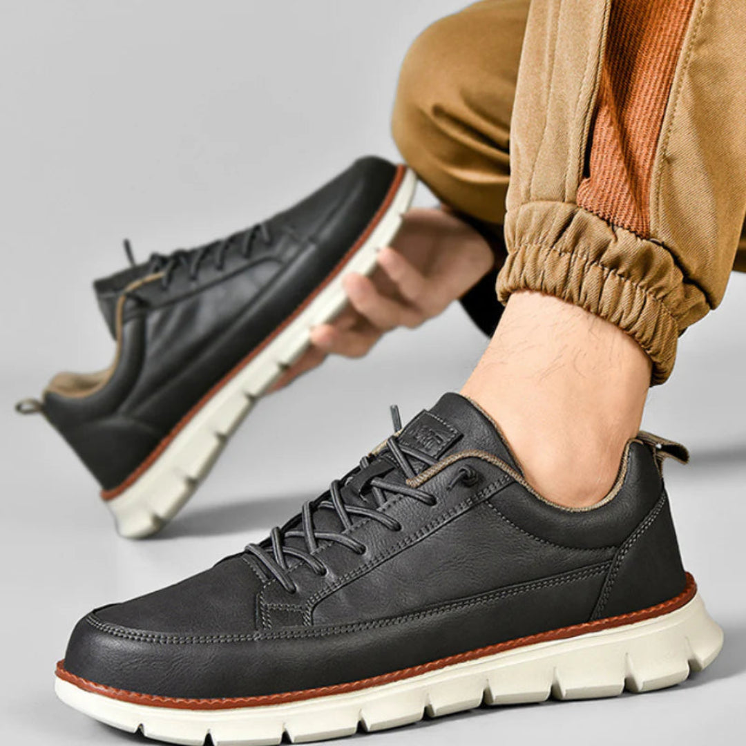 BRUNO – Scarpe Casual Uomo in Pelle Blu Navy
