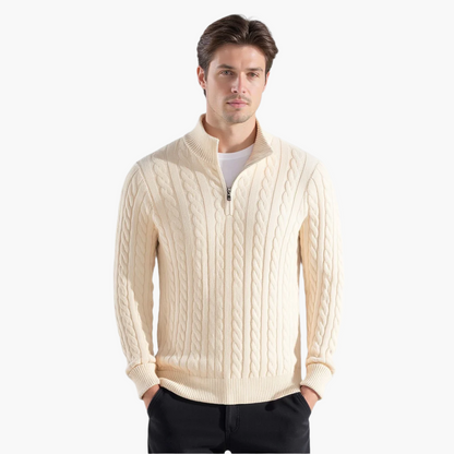 ARMANDO – Maglione Uomo a Trecce con Zip