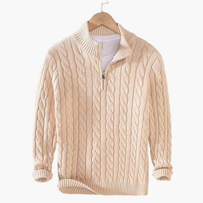 ARMANDO – Maglione Uomo a Trecce con Zip