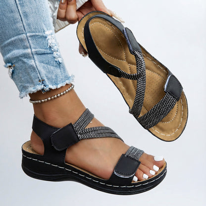SALERNO – Sandalo Donna con Fasce Elastiche