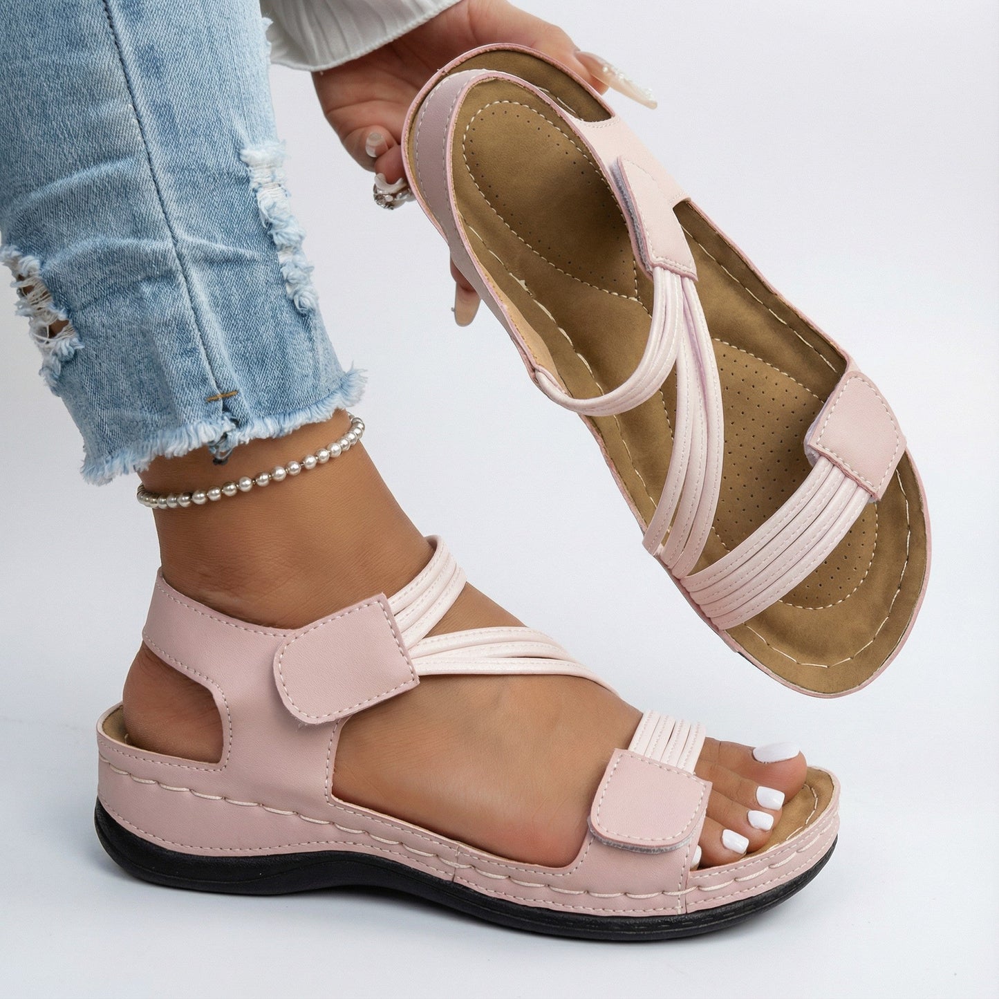 SALERNO – Sandalo Donna con Fasce Elastiche