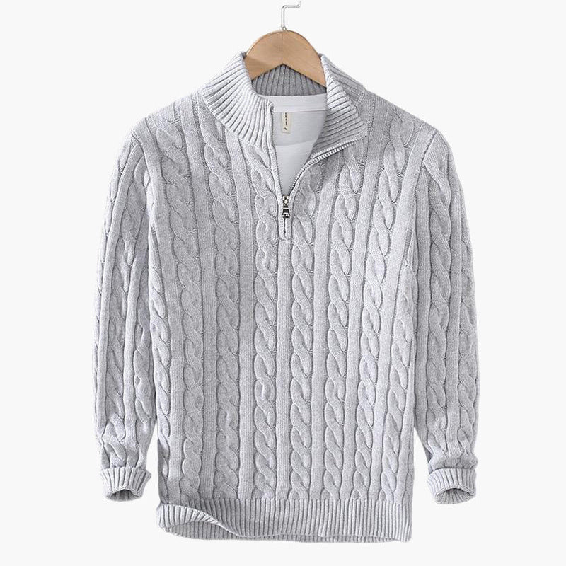 ARMANDO – Maglione Uomo a Trecce con Zip
