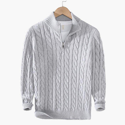 ARMANDO – Maglione Uomo a Trecce con Zip