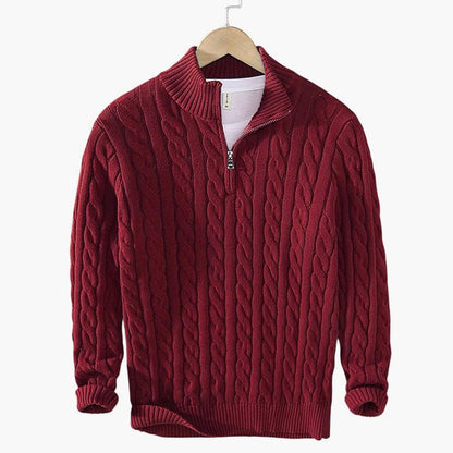 ARMANDO – Maglione Uomo a Trecce con Zip