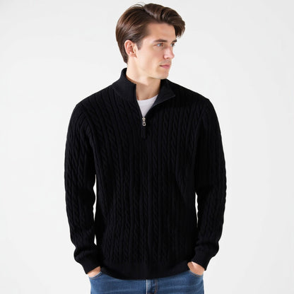 ARMANDO – Maglione Uomo a Trecce con Zip