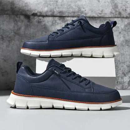 BRUNO – Scarpe Casual Uomo in Pelle Blu Navy
