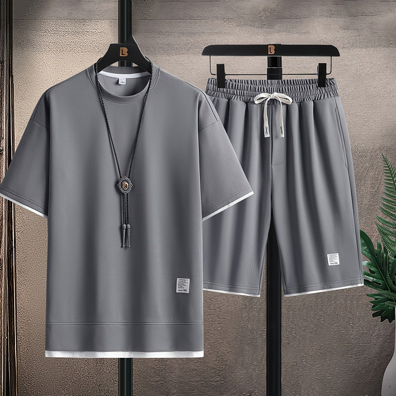 MARIO – Completo Uomo T-Shirt e Bermuda in Waffle