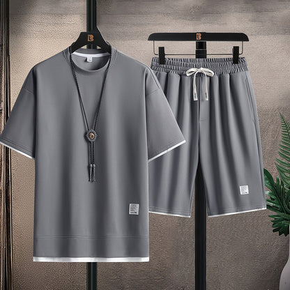 MARIO – Completo Uomo T-Shirt e Bermuda in Waffle