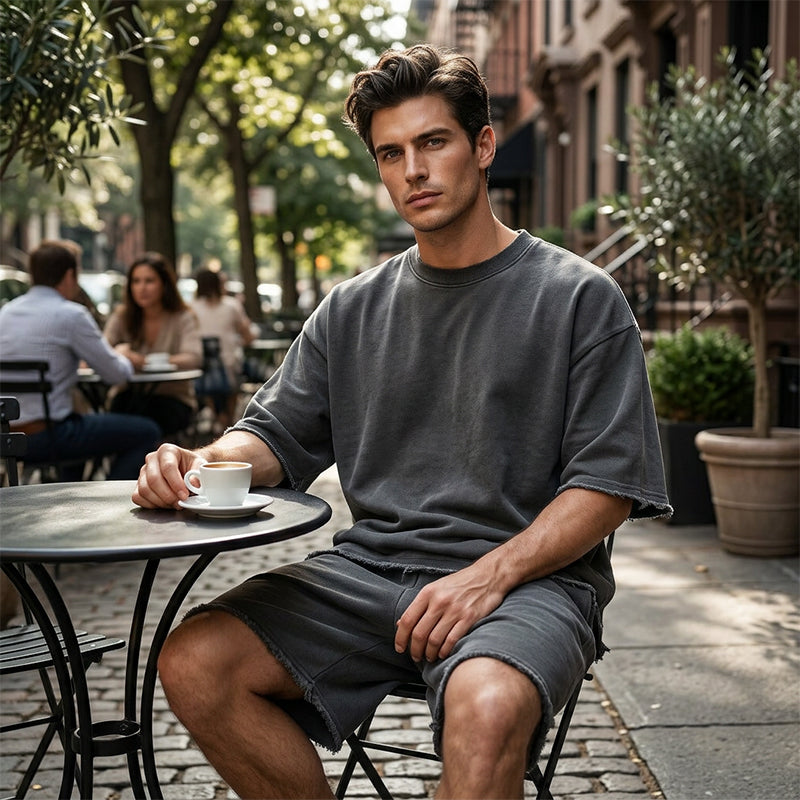ITALO – Completo Uomo T-Shirt e Shorts in Cotone