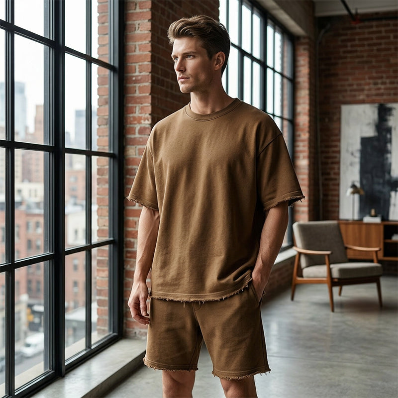 ITALO – Completo Uomo T-Shirt e Shorts in Cotone