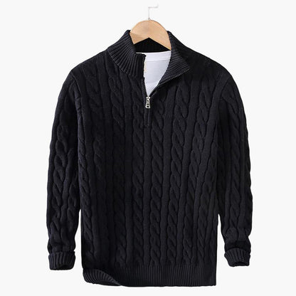 ARMANDO – Maglione Uomo a Trecce con Zip