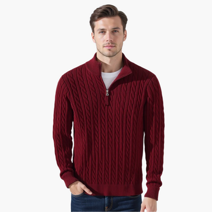 ARMANDO – Maglione Uomo a Trecce con Zip