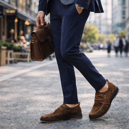 BENITO – Scarpa Uomo in Camoscio con Cuciture