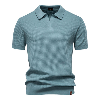LEONE – Polo Uomo in Maglia Traforata Bianca