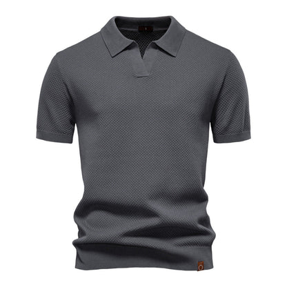 LEONE – Polo Uomo in Maglia Traforata Bianca