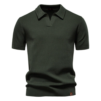 LEONE – Polo Uomo in Maglia Traforata Bianca