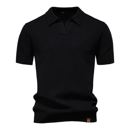 LEONE – Polo Uomo in Maglia Traforata Bianca