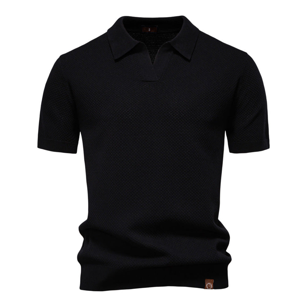LEONE – Polo Uomo in Maglia Traforata Bianca