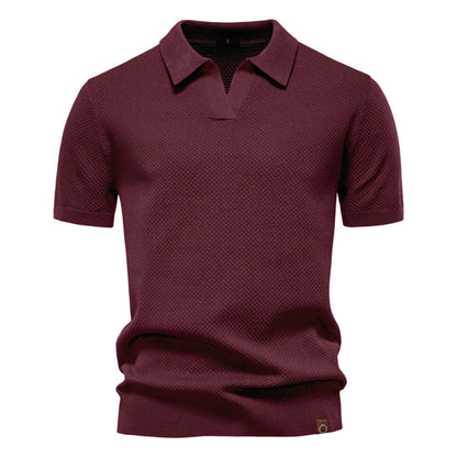 LEONE – Polo Uomo in Maglia Traforata Bianca