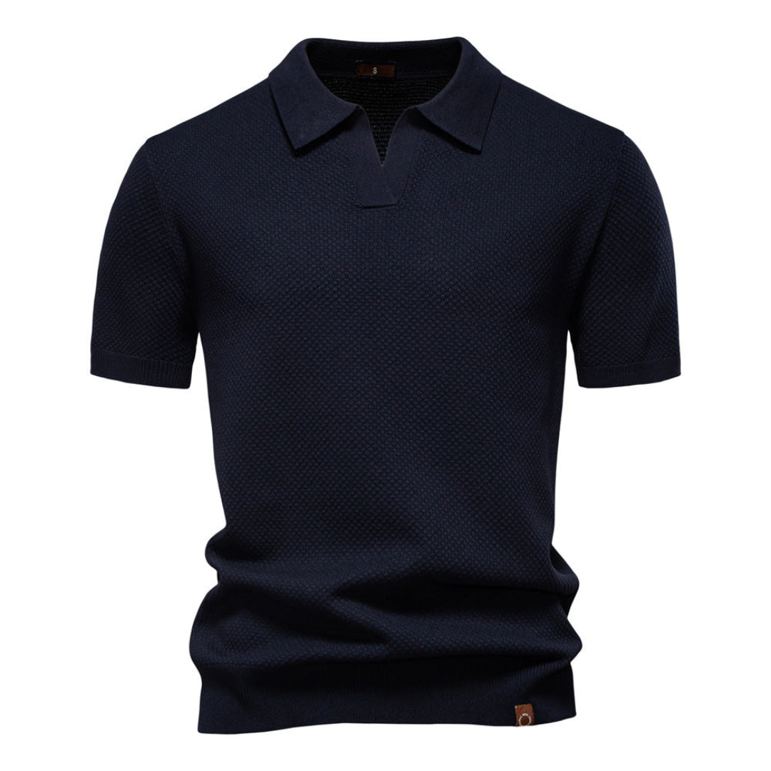 LEONE – Polo Uomo in Maglia Traforata Bianca