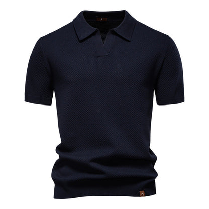 LEONE – Polo Uomo in Maglia Traforata Bianca