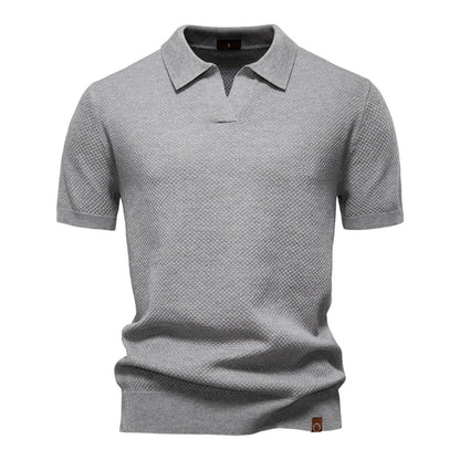 LEONE – Polo Uomo in Maglia Traforata Bianca