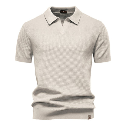 LEONE – Polo Uomo in Maglia Traforata Bianca