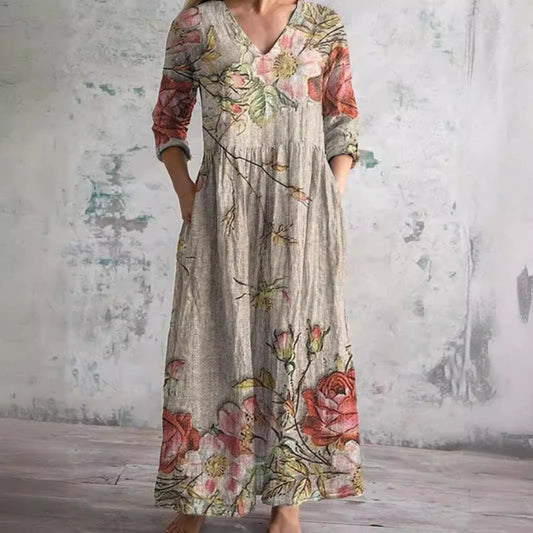 TOSCANA – Vestito Lungo Donna Fantasia Floreale