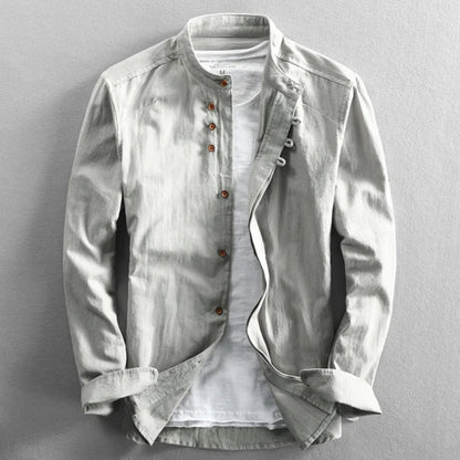 DANTE – Camicia Uomo in Lino con Collo Coreano