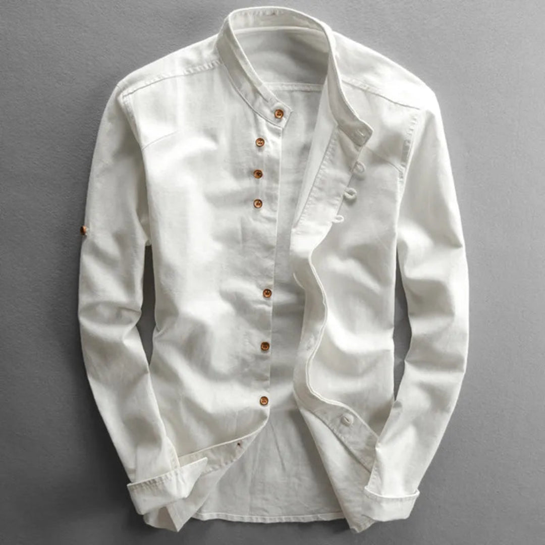DANTE – Camicia Uomo in Lino con Collo Coreano
