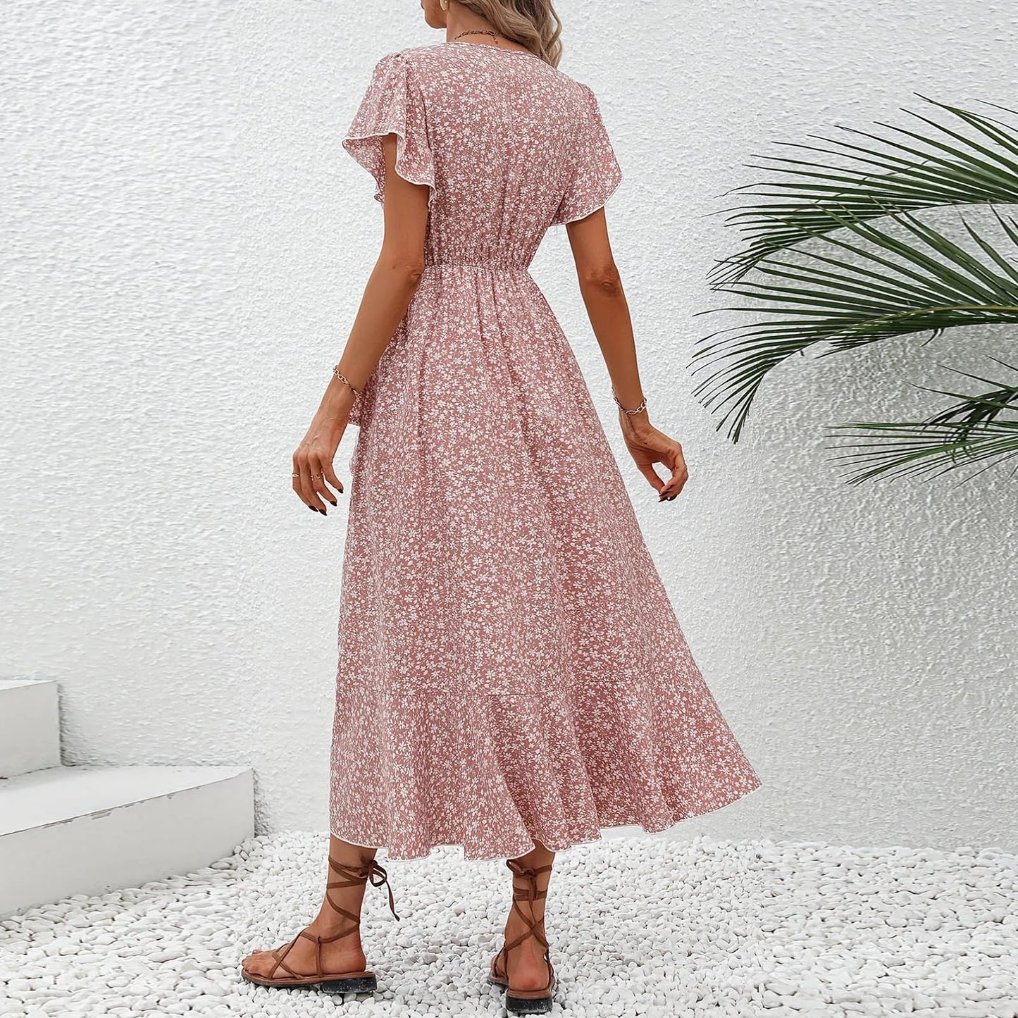 SIRACUSA – Vestito Donna a Fiori con Cintura