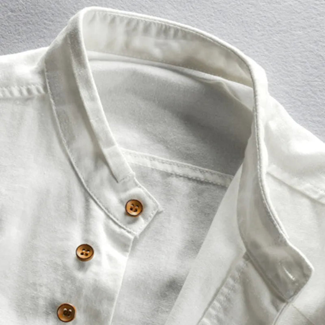 DANTE – Camicia Uomo in Lino con Collo Coreano