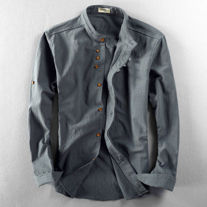 DANTE – Camicia Uomo in Lino con Collo Coreano