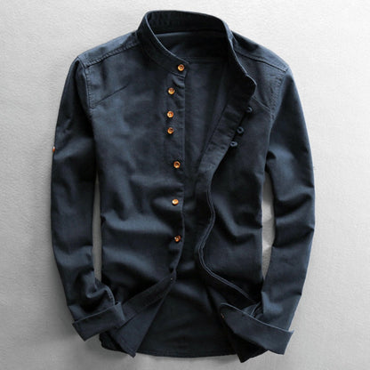 DANTE – Camicia Uomo in Lino con Collo Coreano