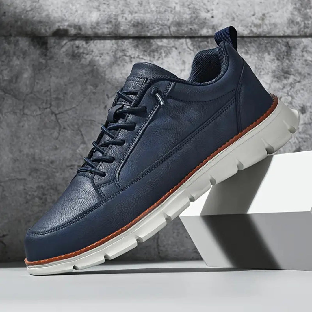BRUNO – Scarpe Casual Uomo in Pelle Blu Navy