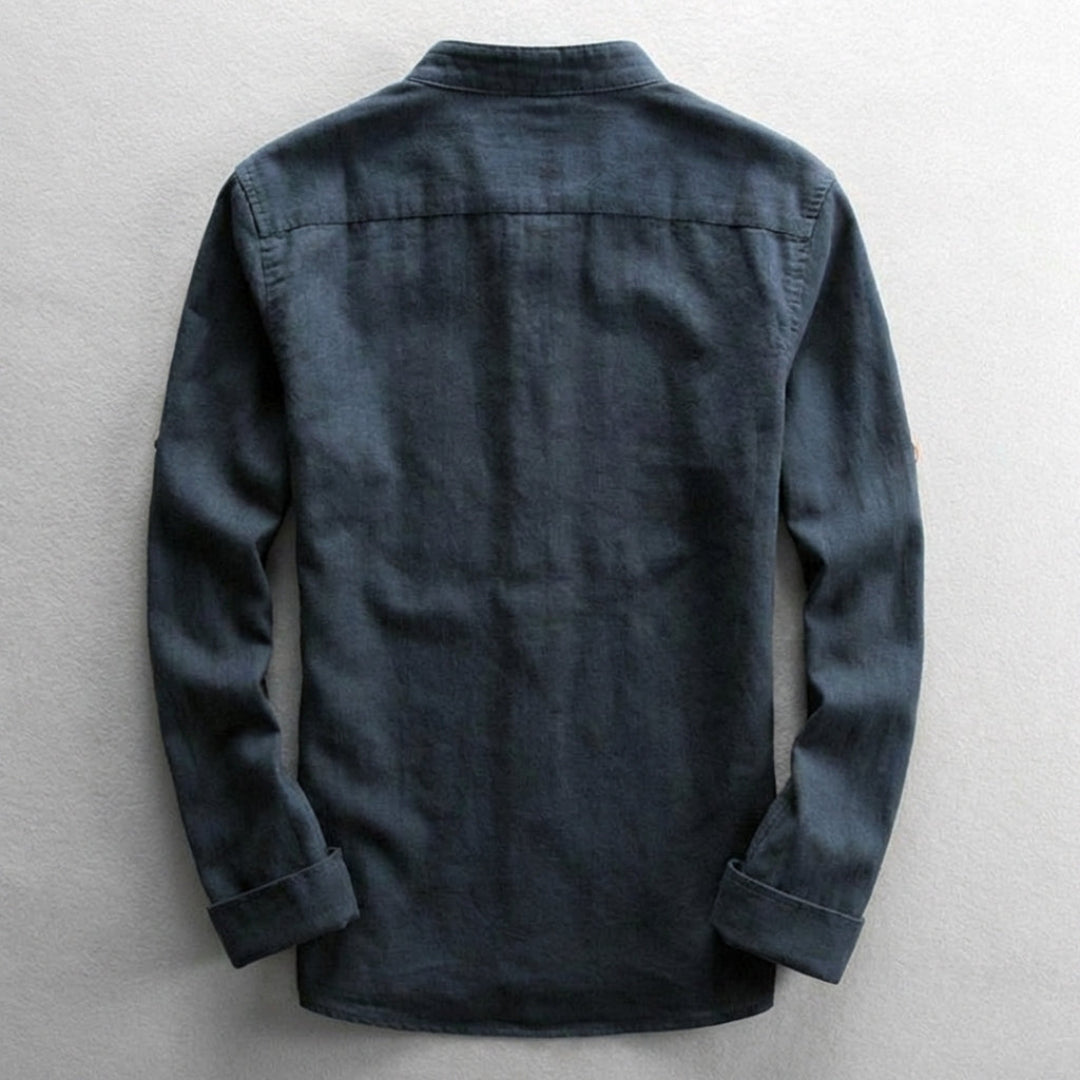 DANTE – Camicia Uomo in Lino con Collo Coreano