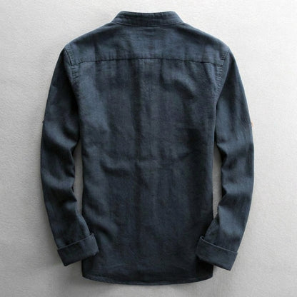 DANTE – Camicia Uomo in Lino con Collo Coreano