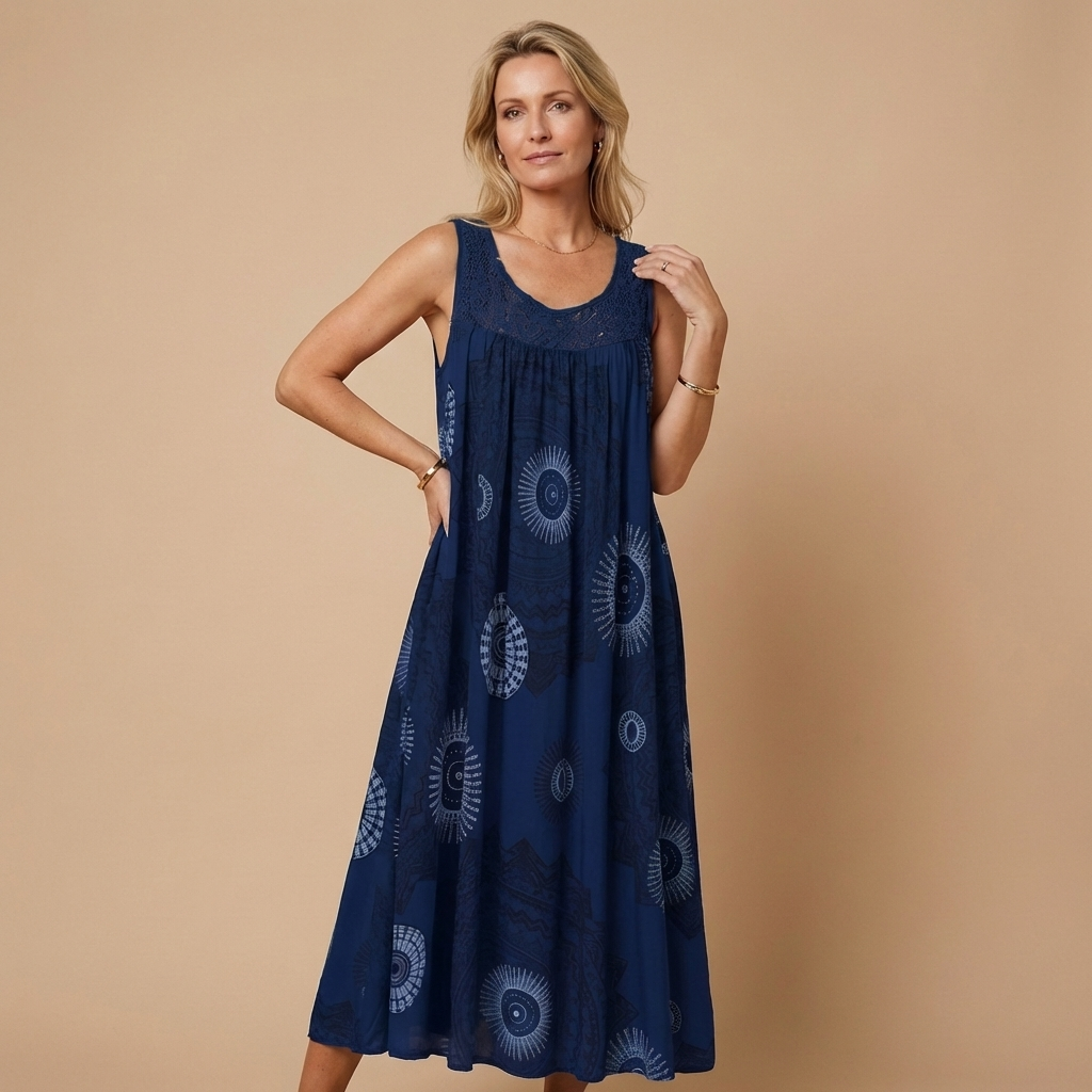 AGRIGENTO – Vestito Lungo Donna con Stampa Mandala