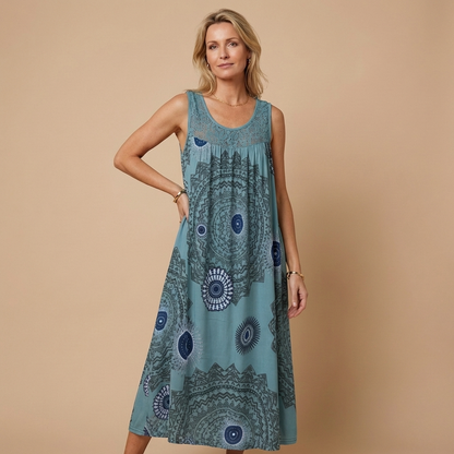 AGRIGENTO – Vestito Lungo Donna con Stampa Mandala