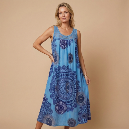 AGRIGENTO – Vestito Lungo Donna con Stampa Mandala