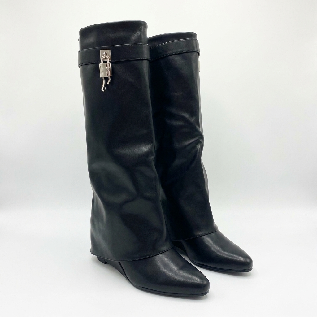 GAIA – Stivale Donna con Fibbia a Lucchetto