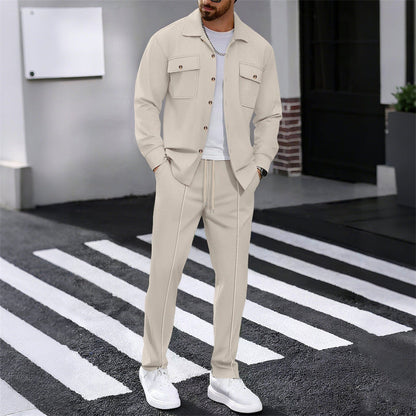 LEANDRO – Completo Uomo Camicia e Pantalone in Waffle