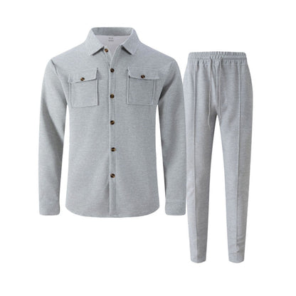 LEANDRO – Completo Uomo Camicia e Pantalone in Waffle