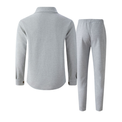 LEANDRO – Completo Uomo Camicia e Pantalone in Waffle