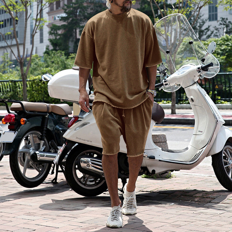 ITALO – Completo Uomo T-Shirt e Shorts in Cotone